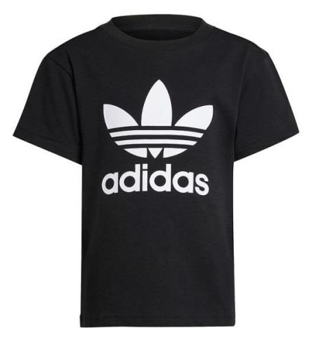 adidas Originals T-shirt - Trefoil - Sort/Hvid