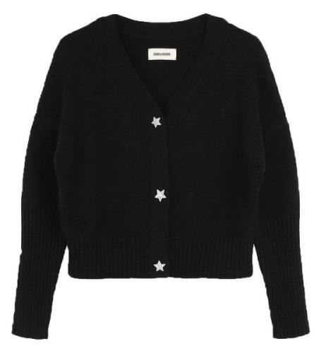 Zadig & Voltaire Cardigan - Uld/Polyamid - Sort m. Stjerner