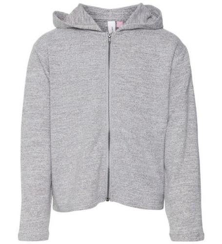 Vero Moda Girl Cardigan m. HÃ¦tte - VmBella - Light Grey Melange