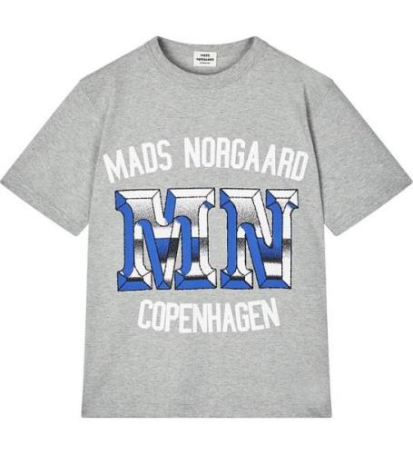 Mads NÃ¸rgaard T-shirt - Theo - Light Grey Melange