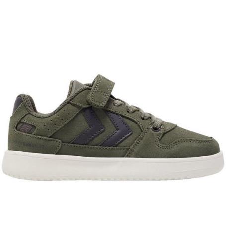 Hummel Sko - ST. Power Play Suede JR - Dusty Olive