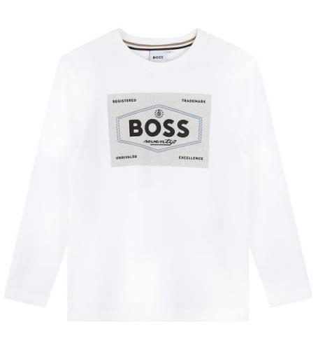 BOSS Bluse - Hvid m. Sort