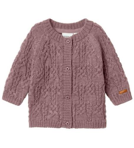 Name It Cardigan - Uld - Strik - NbfWrilla - Purple Dove