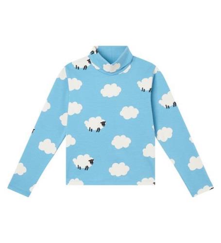 Stella McCartney Kids Bluse m. Rullekrave - LyseblÃ¥/Hvid m. SKye