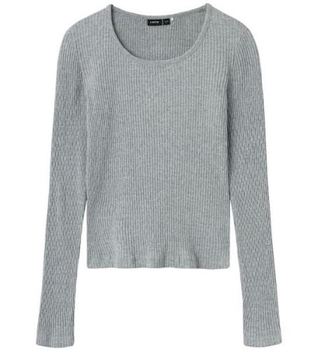 LMTD Bluse - Rib - NlfNinusa - Grey Melange m. HulmÃ¸nster