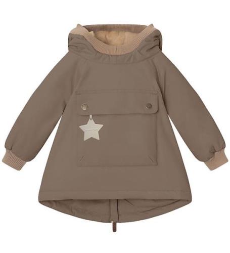 Mini A Ture Vinterjakke - Babywen Fleece - Morel Grey