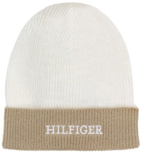 Tommy Hilfiger Hue - Strik - Monotype Beanie - Ancient White