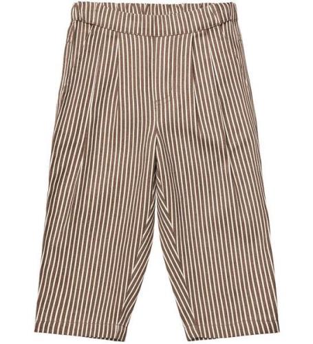 Flöss Bukser - Bib - Roast Brown Stripe