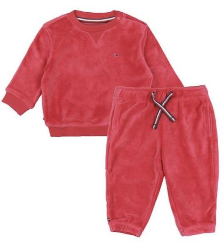 Tommy Hilfiger SÃ¦t - Bluse/Bukser - Velour - Heritage Pink