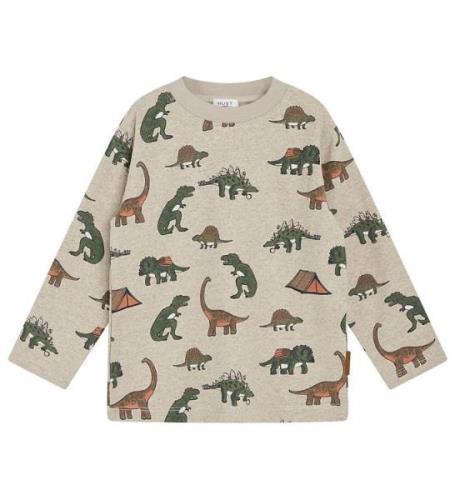 Hust and Claire Bluse - Anton - Beige Melange m. Dinosaurer