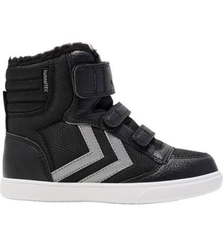 Hummel Vinterstøvler - Stadil Super Poly Mid Tex Jr - Black/Grey