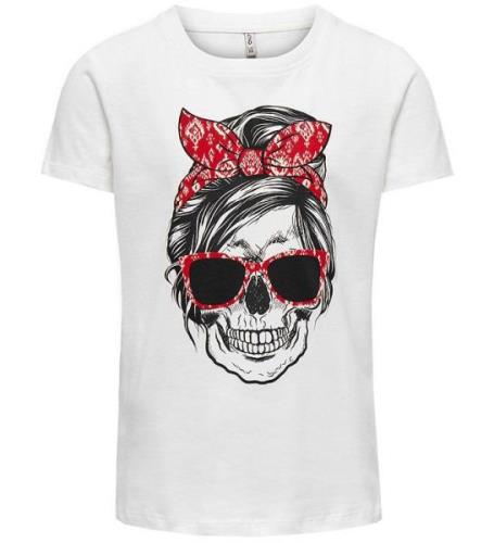 Kids Only T-shirt - KogEmma - Cloud Dancer/Skull