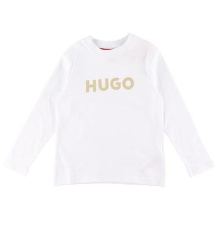 HUGO Bluse - Hvid m. Beige