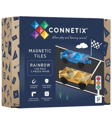 Connetix Magnetsæt - 2 Dele - Rainbow Car Pack