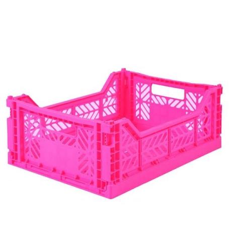 Aykasa Foldekasse - 40x30x15 cm - Midi - Neon Pink