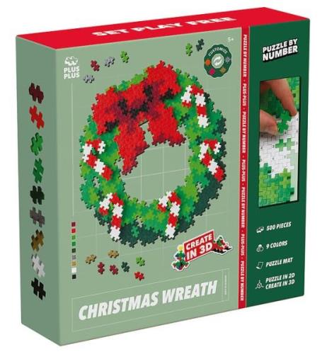 Plus-Plus Puzzle By Number - 500 stk. - Christmas Wreath