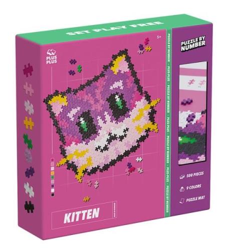 Plus-Plus Puzzle By Number - 500 stk. - Kitten