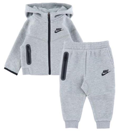 Nike Sweatsæt - Cardigan/Sweatpants - Grey Heather