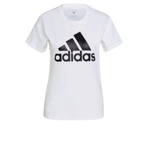 adidas T-Shirt Essentials Big Logo - Hvid/Sort Kvinde