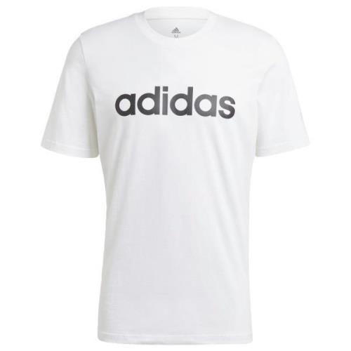 adidas T-Shirt Essential Linear Logo - Hvid/Sort