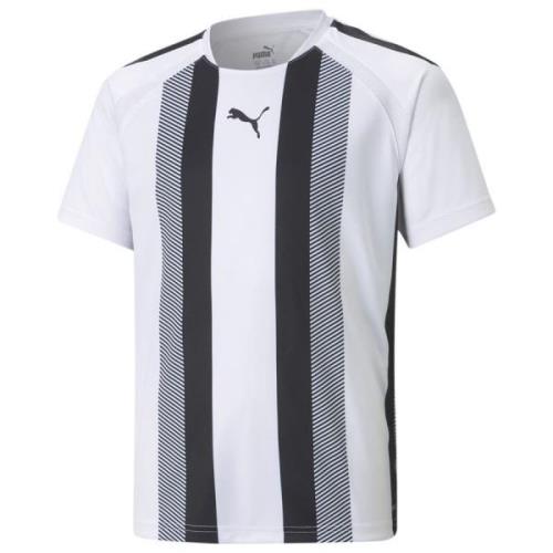 teamLIGA Striped Jersey Jr Puma White-Puma Black