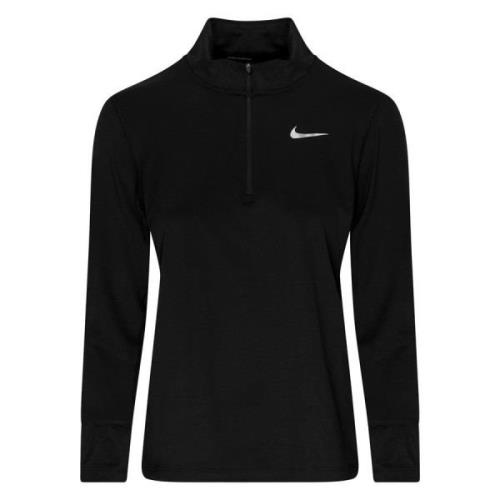 Nike Løbetrøje Element 1/2 Zip - Sort/Sølv Kvinde