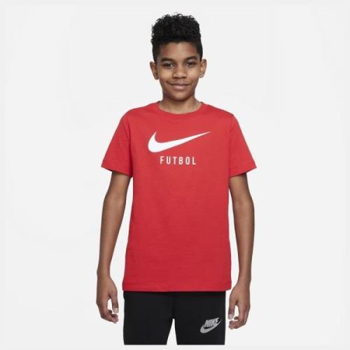 Nike T-Shirt NSW Swoosh - Rød/Hvid Børn