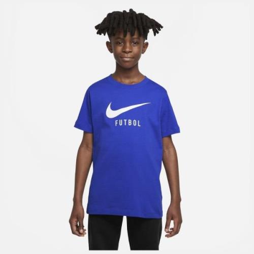Nike T-Shirt NSW Swoosh - Blå/Hvid Børn