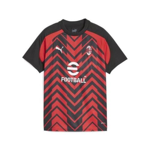 Milan Trænings T-Shirt Pre Match - Rød/Sort Børn