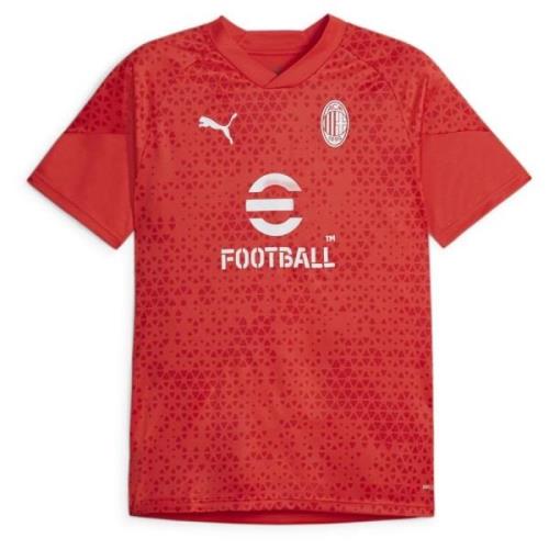Milan Trænings T-Shirt - Rød/Hvid