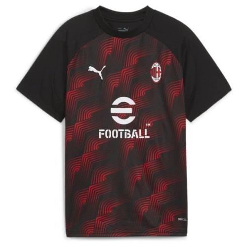 Milan Trænings T-Shirt Pre Match - Sort/Rød Børn