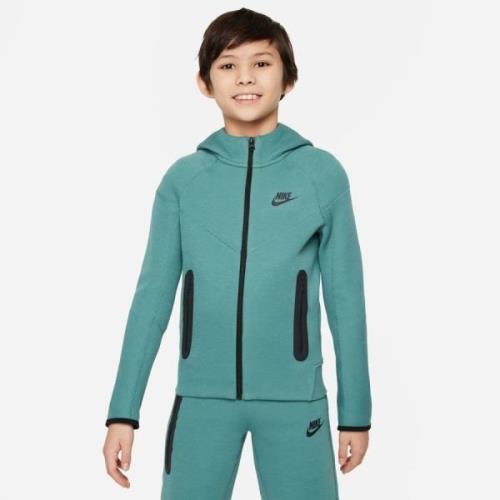 Nike Hættetrøje NSW Tech Fleece 24 - Turkis/Sort Børn