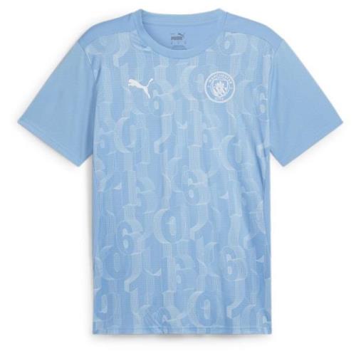 Manchester City Trænings T-Shirt Pre Match - Blå/Hvid
