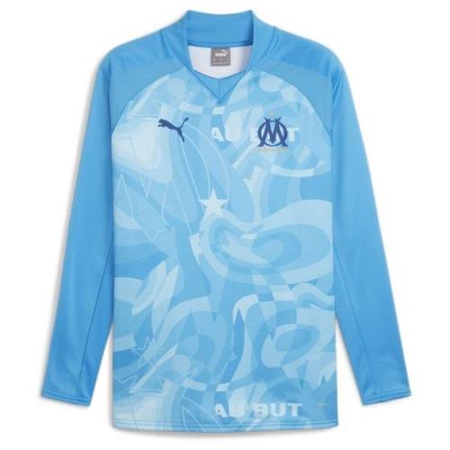 Marseille Sweatshirt Pre Match - Blå/Blå Lange Ærmer