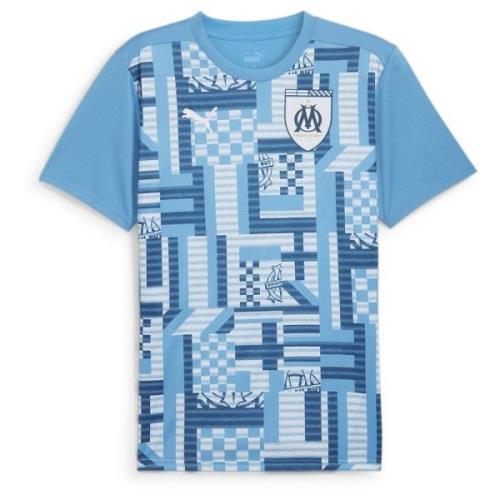 Marseille Trænings T-Shirt Pre Match - Blå/Blå