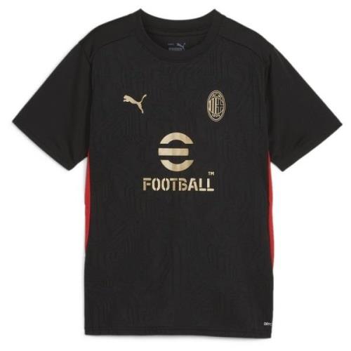 Milan Trænings T-Shirt - Sort/Rød Børn