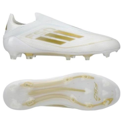 adidas F50 Elite Laceless FG Day Spark - Hvid/Guld/Hvid