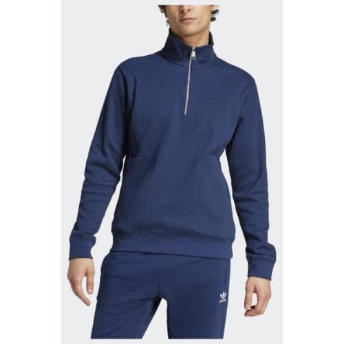 Adidas Original Trefoil Essentials Waffle 1/2 Zip sweatshirt