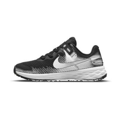 Nike Revolution 6 FlyEase Little Ki BLACK/WHITE-DK SMOKE GREY